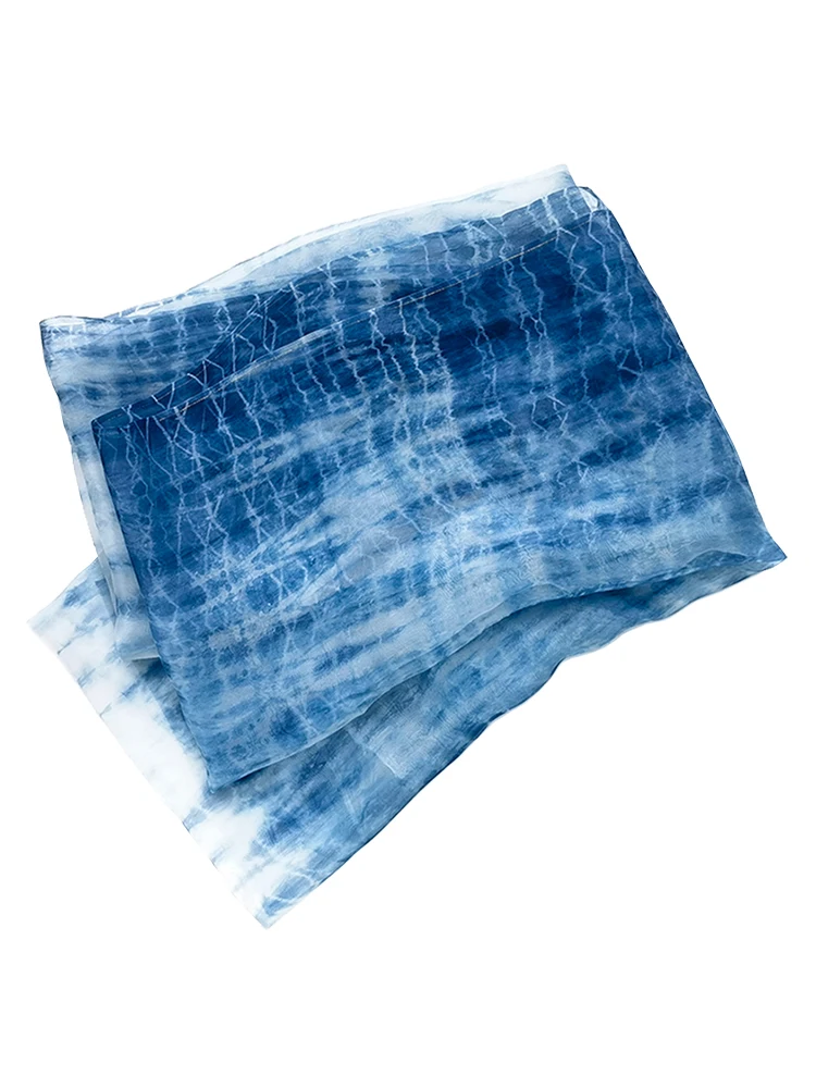 Plant Dyed Blue Dyed Tie Dyed Silk Organza Designer Fabric 100% Mulberry Silk 5 M
Plant Dyed Blue Dyed Tie Dyed Silk Organza Designer Fabric 100% Mulberry Silk 5 M
