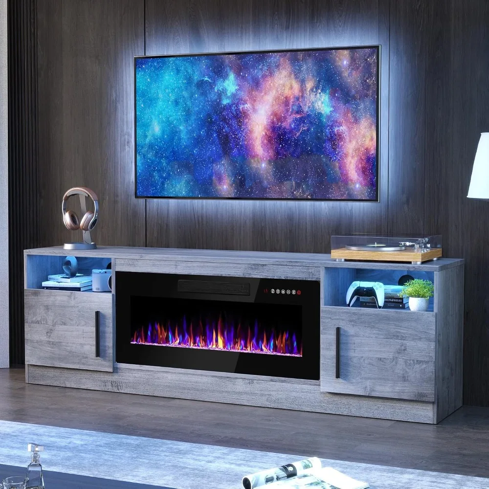 Fireplace TV Stand w/36" Fireplace, Entertainment Center with LED Lights,Remote Control,TV Media Console with Storage Cabinet
Fireplace TV Stand w/36" Fireplace, Entertainment Center with LED Lights,Remote Control,TV Media Console with Storage Cabinet