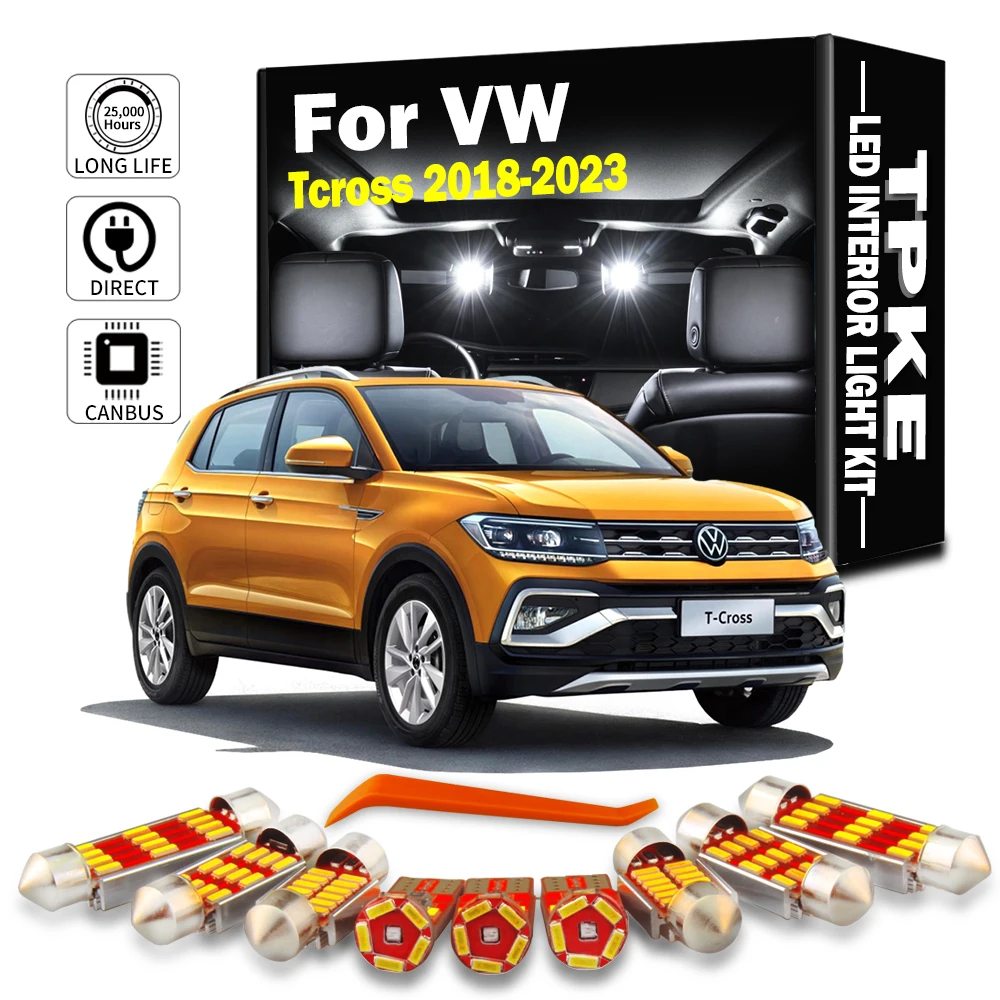 TPKE 9 шт. Canbus для VW T-Cross Tcross 2018 2019 2020 2021 2022 2023 автомобильные аксессуары светодиодная лампа внутренняя карта купольный комплект освещения багажника
TPKE 9 шт. Canbus для VW T-Cross Tcross 2018 2019 2020 2021 2022 2023 автомобильные аксессуары светодиодная лампа внутренняя карта купольный комплект освещения багажника