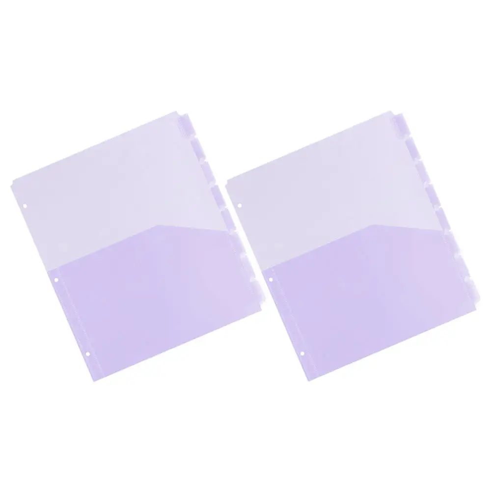2Sets A4 Plastic Binder Dividers 3-Hole Pocket Tabbed Pages for Organizing Photos Notes Schedules Documents Planner Office Use
2Sets A4 Plastic Binder Dividers 3-Hole Pocket Tabbed Pages for Organizing Photos Notes Schedules Documents Planner Office Use