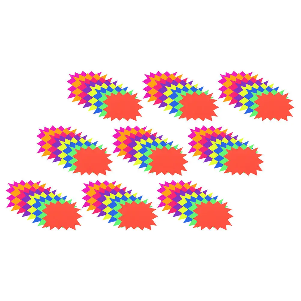 80Pcs Explosion Shape Price Tags Professional Retail Sale Signs Fluorescent Paper Price Label for Store Grocery Commerce
80Pcs Explosion Shape Price Tags Professional Retail Sale Signs Fluorescent Paper Price Label for Store Grocery Commerce