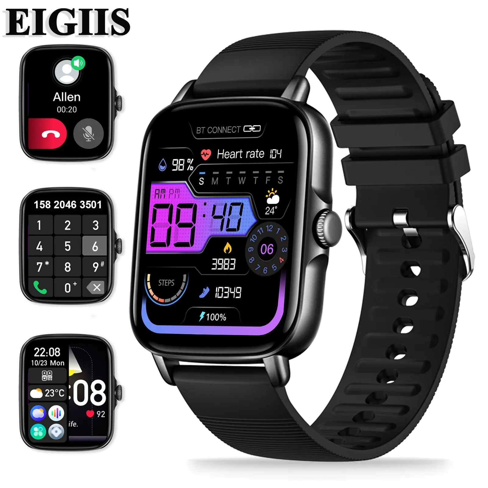 Smart Watch for Men Women Fitness Tracker with Heart Rate Sleep Monitor Activity Tracker 1.83" HD Waterproof Watch
Smart Watch for Men Women Fitness Tracker with Heart Rate Sleep Monitor Activity Tracker 1.83" HD Waterproof Watch