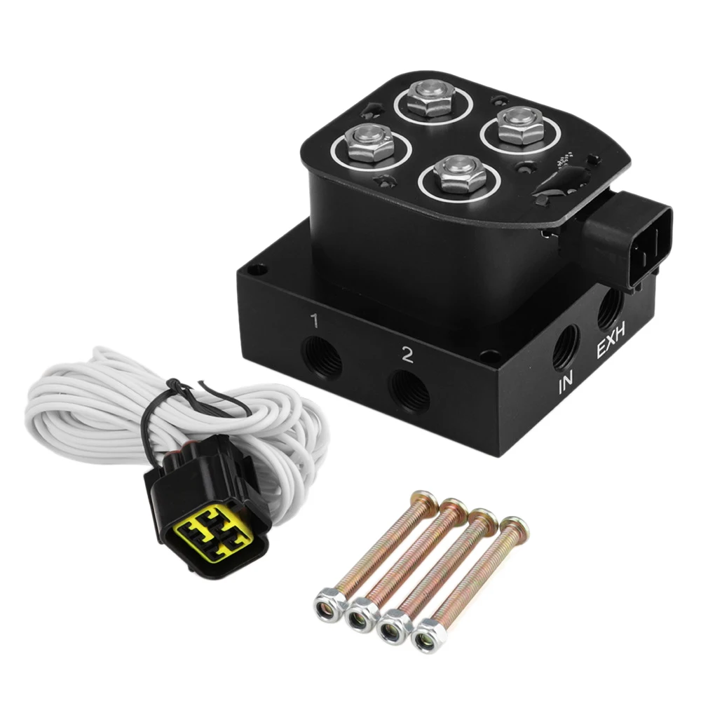 12V Air Ride Suspension Bag Controller,Manifold Valve Block Kit 4-Corner 300Psi 1/4 inch
12V Air Ride Suspension Bag Controller,Manifold Valve Block Kit 4-Corner 300Psi 1/4 inch