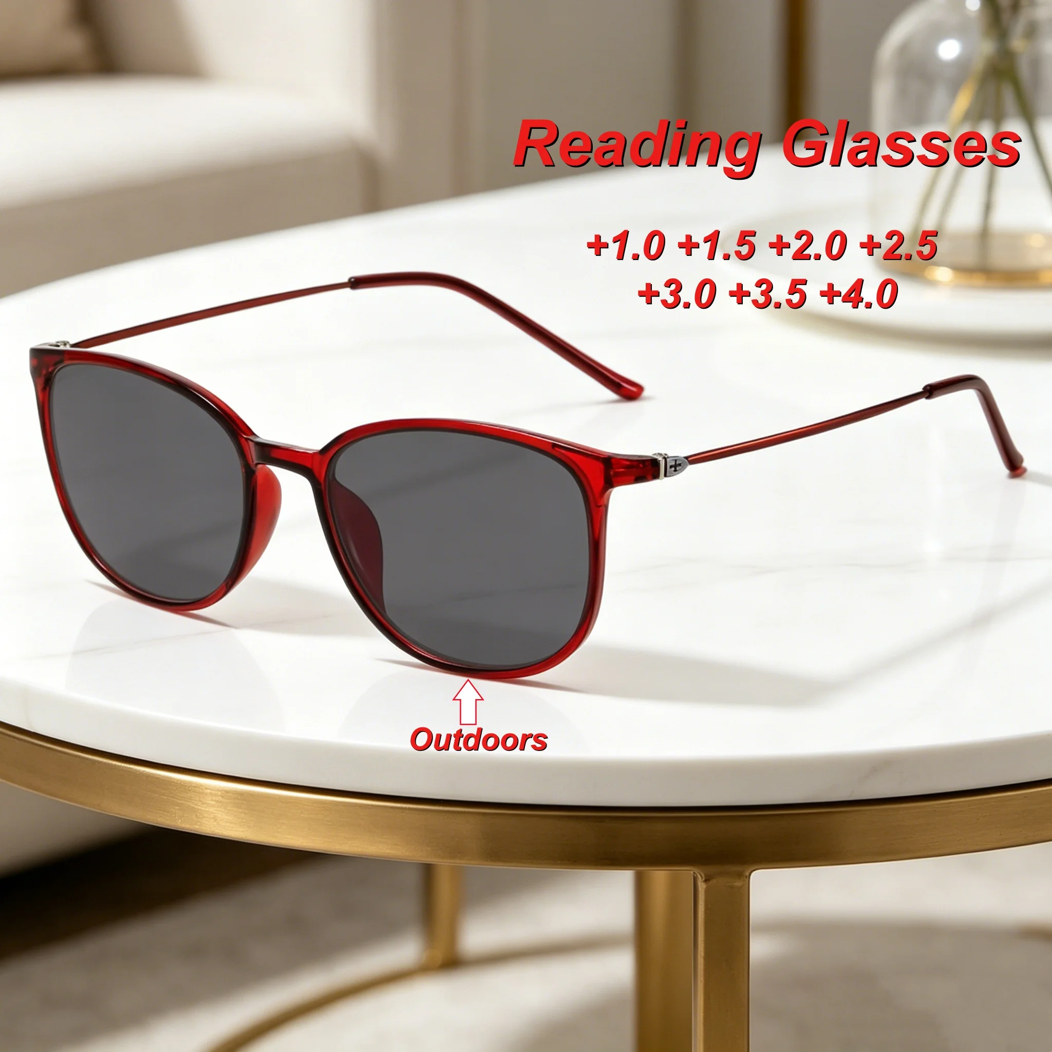 New Fashionable Personalized HD Round Frame Women's Reading Glasses Ultra Light Neutral High Quality Luxury Sunscreen Glasses
New Fashionable Personalized HD Round Frame Women's Reading Glasses Ultra Light Neutral High Quality Luxury Sunscreen Glasses