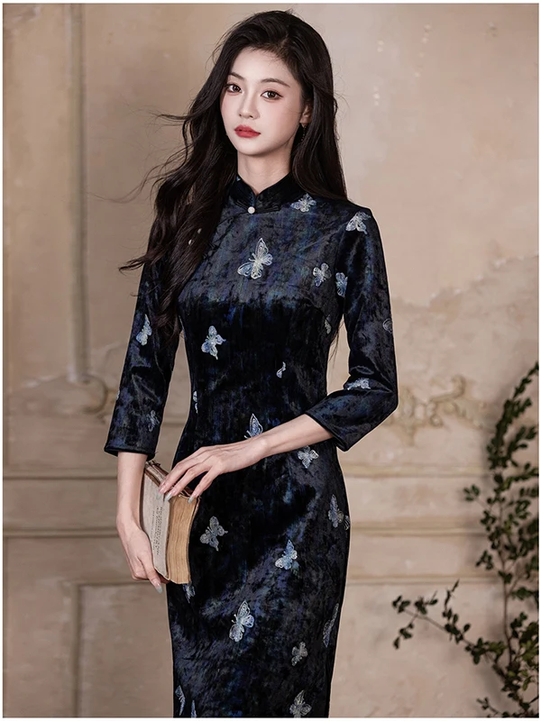 Young Girl's Long Printed Flag Robe Vintage Chinese Sle Daily Wear Warmth Provided Seven Sve mid Length Skirt
Young Girl's Long Printed Flag Robe Vintage Chinese Sle Daily Wear Warmth Provided Seven Sve mid Length Skirt