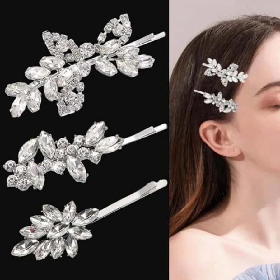 3 Pcs Rhinestone Bridal Hair Clip Leaf Wedding Hairpin Bride Sparkly Silver Hair Accessories Crystal Hair Clips Rhinestone Barr
3 Pcs Rhinestone Bridal Hair Clip Leaf Wedding Hairpin Bride Sparkly Silver Hair Accessories Crystal Hair Clips Rhinestone Barr