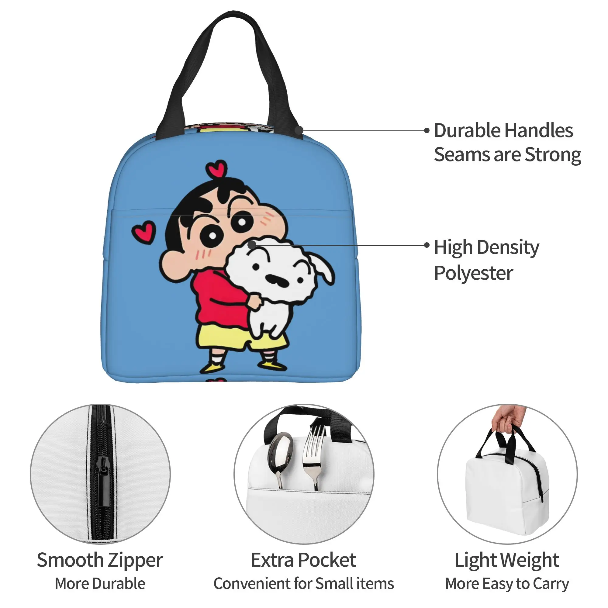 Crayons S-Shinchans Insulated Lunch Bag Waterproof Cartoon Anime Funny Print Thermal Cooler Lunch Tote Beach Camping Travel
Crayons S-Shinchans Insulated Lunch Bag Waterproof Cartoon Anime Funny Print Thermal Cooler Lunch Tote Beach Camping Travel