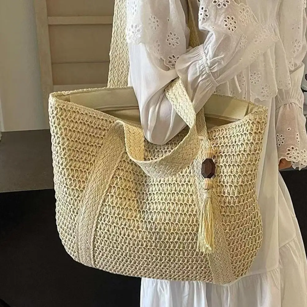 Woven Shoulder Bag, Large Capacity Tote Bag, Commuter Shoulder Bag, Summer Beach Tote, Lightweight Purse for Women Vacation Stre
Woven Shoulder Bag, Large Capacity Tote Bag, Commuter Shoulder Bag, Summer Beach Tote, Lightweight Purse for Women Vacation Stre