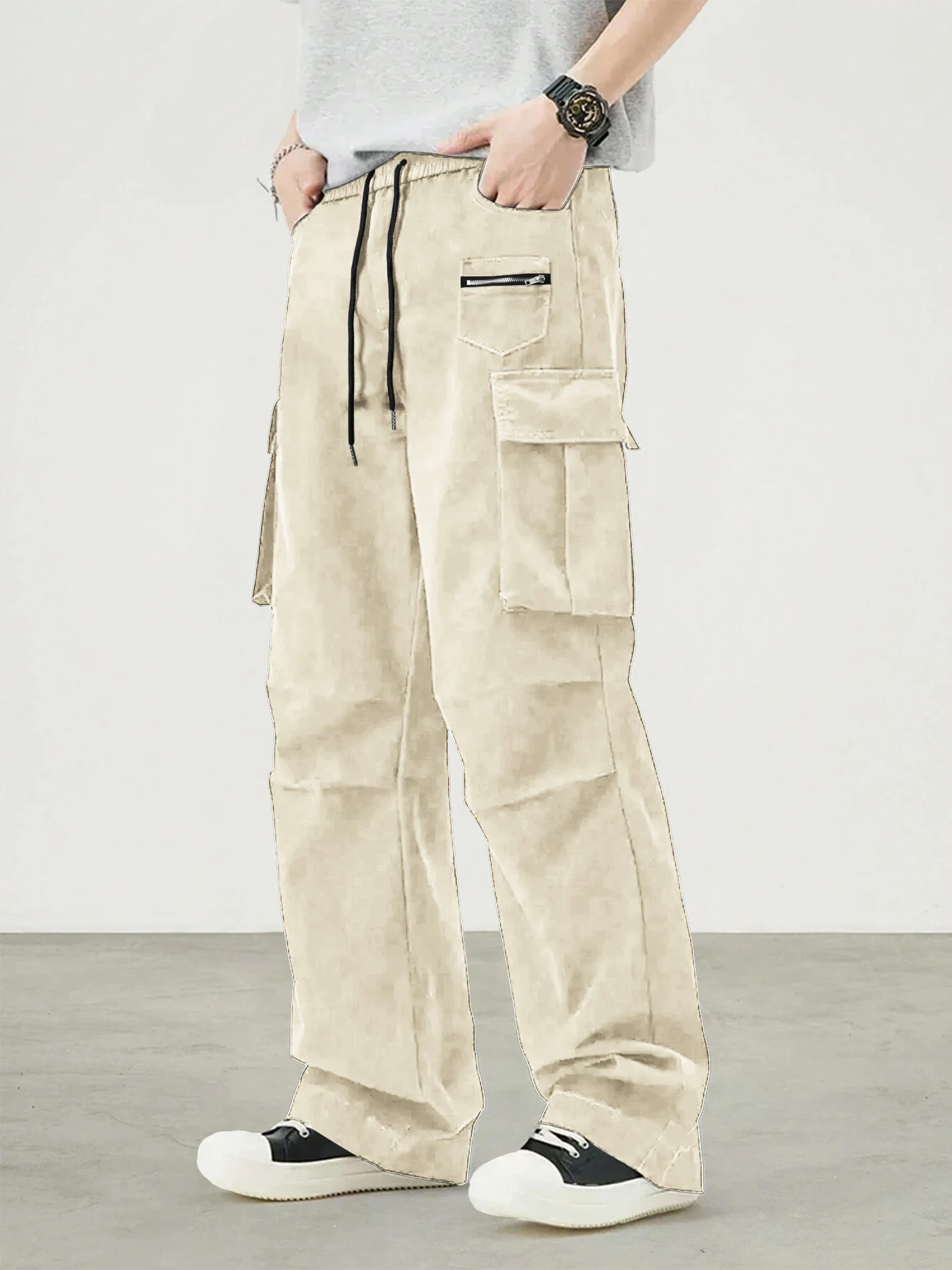 Men's Baggy Sport Cargo Sweatpants Y2K Casual Loose Straight Leg Work Trousers Multi-Pocket Tactical Joggers Cotton 2025
Men's Baggy Sport Cargo Sweatpants Y2K Casual Loose Straight Leg Work Trousers Multi-Pocket Tactical Joggers Cotton 2025