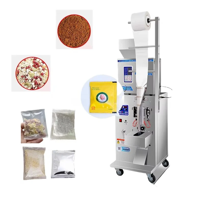 Small Automatic 2g 50g 100g Vertical Powder Coffee Tea Bag Candy Grain Seeds Granule Filling Packing Packaging Machine
Small Automatic 2g 50g 100g Vertical Powder Coffee Tea Bag Candy Grain Seeds Granule Filling Packing Packaging Machine