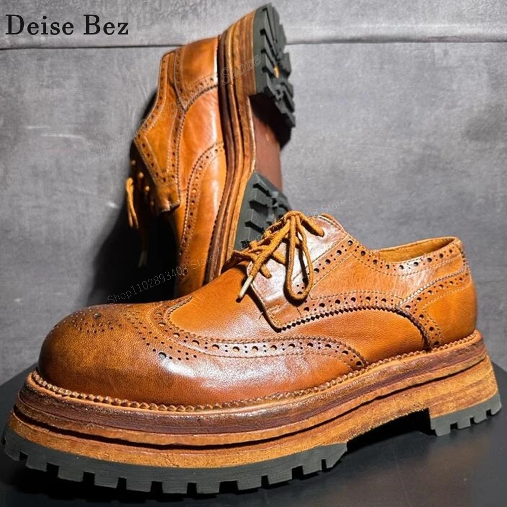 Orange Cross Tied Men Dress Shoes Round Toe Lace-up Leather High Quality Anti-slip Fashion Men Shoes 2023 New Zapatillas Mujers
Orange Cross Tied Men Dress Shoes Round Toe Lace-up Leather High Quality Anti-slip Fashion Men Shoes 2023 New Zapatillas Mujers