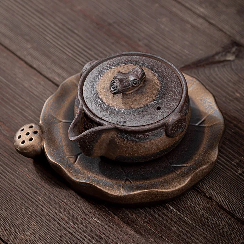Japanese Gilt Iron Glaze Hand Holding Pot, Ancient Zaoshao Rough Pottery Covered Bowl, Ceramic Kungfu Teapot, Pu'er Tea Making
Japanese Gilt Iron Glaze Hand Holding Pot, Ancient Zaoshao Rough Pottery Covered Bowl, Ceramic Kungfu Teapot, Pu'er Tea Making