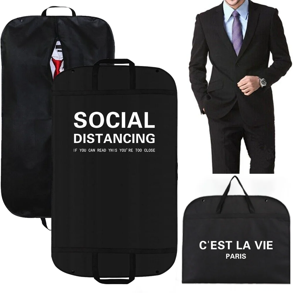 Dustproof Clothes Cover Coat Storage Bag Protector Hanging text Printing Western Suit Dust Cover Garment Bags Clothing Organizer
Dustproof Clothes Cover Coat Storage Bag Protector Hanging text Printing Western Suit Dust Cover Garment Bags Clothing Organizer