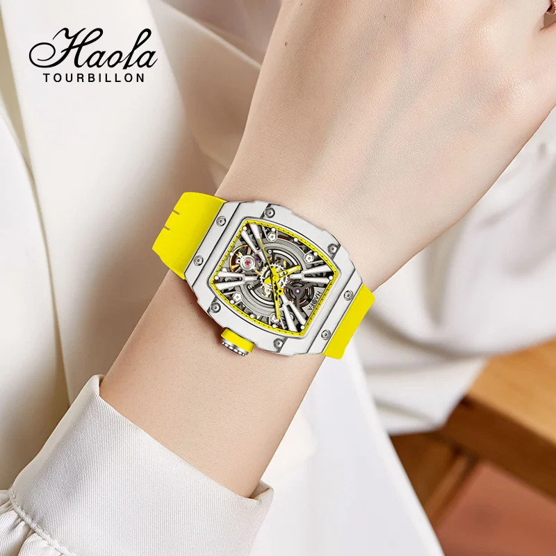 Haofa Ladies watch 3D Skeleton mechanical Ark series luminous women trendy sport watch carbon fiber case 60h power storage 1906L
Haofa Ladies watch 3D Skeleton mechanical Ark series luminous women trendy sport watch carbon fiber case 60h power storage 1906L