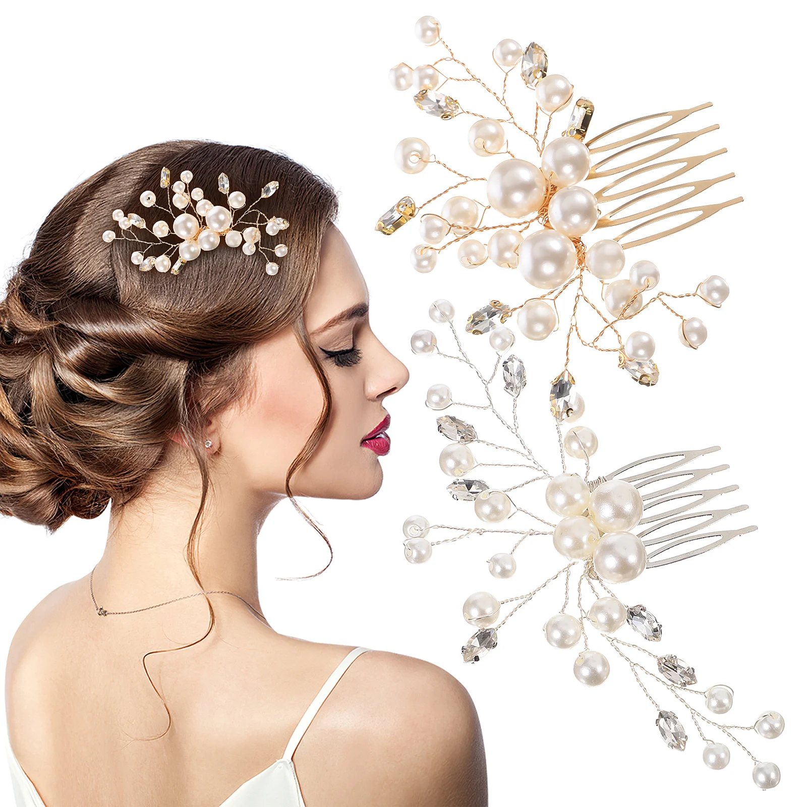 2 Pcs Bridal Hair Accessories for Women Wedding Comb Jewelry Side Decorative Women's
2 Pcs Bridal Hair Accessories for Women Wedding Comb Jewelry Side Decorative Women's
