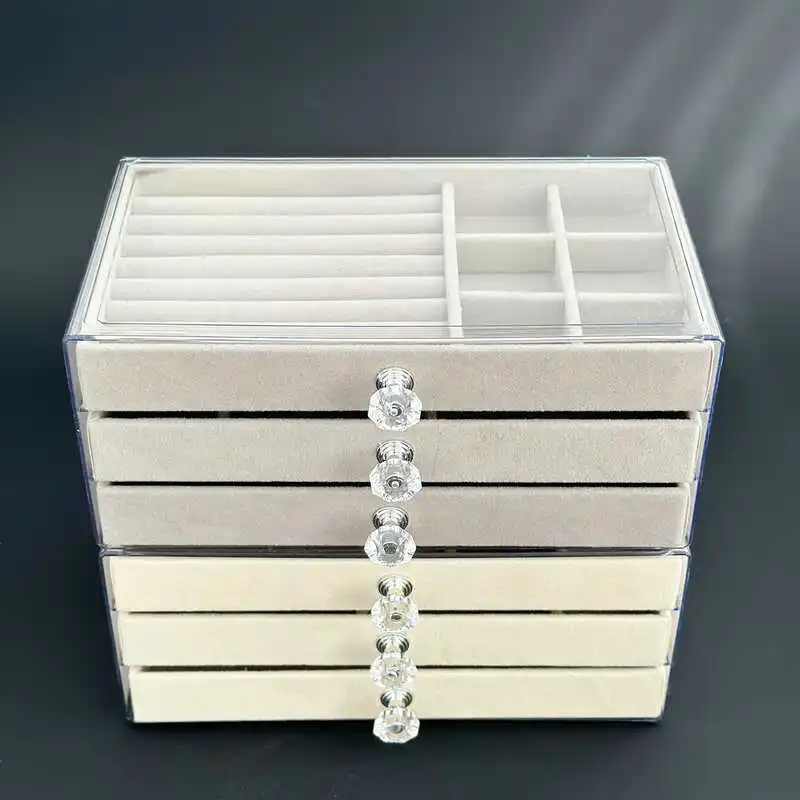 Large Capaci Anti-Oxidation Jewelry Storage Box Transparent Multi-Layer Der Design Earring Nelace Bracelet Organizer
Large Capaci Anti-Oxidation Jewelry Storage Box Transparent Multi-Layer Der Design Earring Nelace Bracelet Organizer