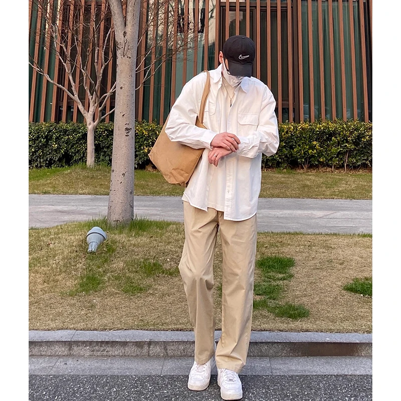 Мужские летние тонкие брюки цвета хаки в американском ретро-стиле, спортивные повседневные прямые брюки, дышащие, свободного кроя, длинные, из хлопка
Мужские летние тонкие брюки цвета хаки в американском ретро-стиле, спортивные повседневные прямые брюки, дышащие, свободного кроя, длинные, из хлопка