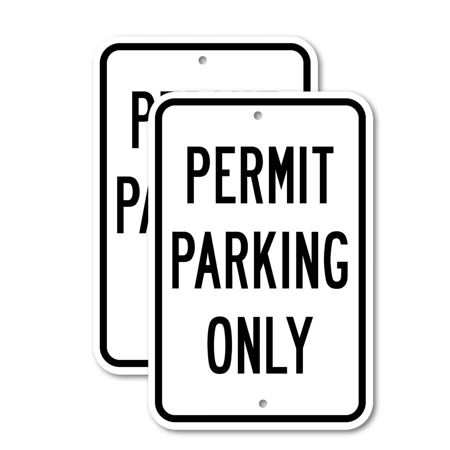 2-Pack Permit Parking Only Sign, 12x18 Inch Aluminum, Weatherproof, Rustproof, Fade-Resistant, Pre-Drilled
2-Pack Permit Parking Only Sign, 12x18 Inch Aluminum, Weatherproof, Rustproof, Fade-Resistant, Pre-Drilled