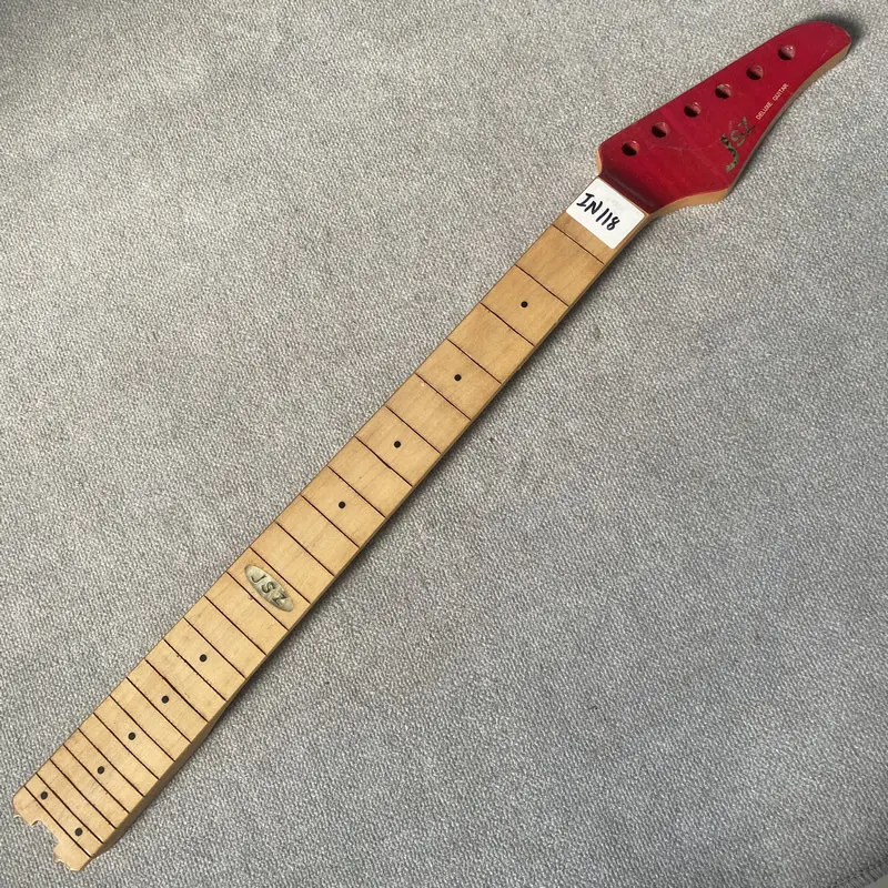 +IN118 Genuine JSZ ST Electric Guitar Neck Maple Wood 24 Frets Right Hand Trussrod From Neck Heel Flamed Top Headstock No Frets
+IN118 Genuine JSZ ST Electric Guitar Neck Maple Wood 24 Frets Right Hand Trussrod From Neck Heel Flamed Top Headstock No Frets