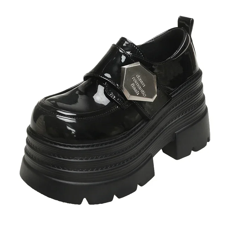 2025 Women's High Platform Leather Shoes New Spring 10CM Heels Chunky Sneakers Female Lace-up Metal Loafers Walking Shoes Woman
2025 Women's High Platform Leather Shoes New Spring 10CM Heels Chunky Sneakers Female Lace-up Metal Loafers Walking Shoes Woman