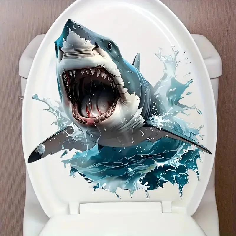 Vibrant 3D Shark Wall Decal - Waterproof, Self-Adhesive Sticker for Bathroom & Bedroom Decor, Art Wallpaper,
Vibrant 3D Shark Wall Decal - Waterproof, Self-Adhesive Sticker for Bathroom & Bedroom Decor, Art Wallpaper,