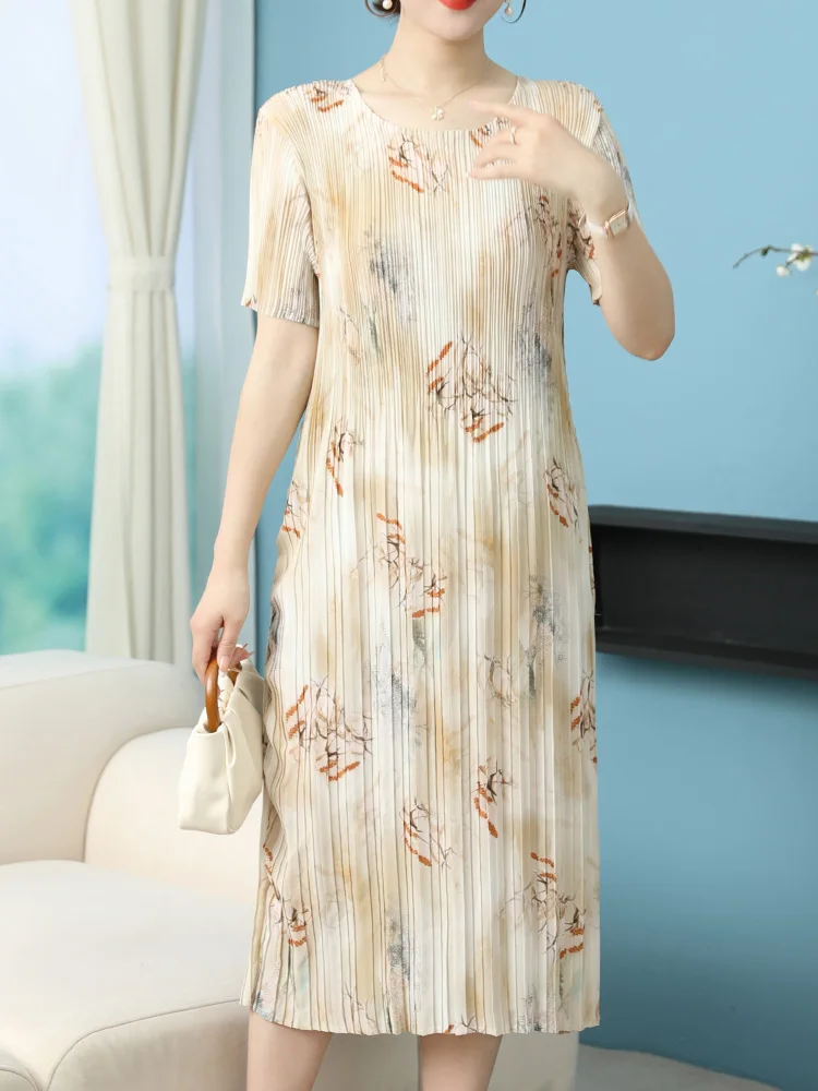 Floral Print Short Sleeve Dress 2024 Summer Casual Elasticity Slim Long Dresses For Women
Floral Print Short Sleeve Dress 2024 Summer Casual Elasticity Slim Long Dresses For Women