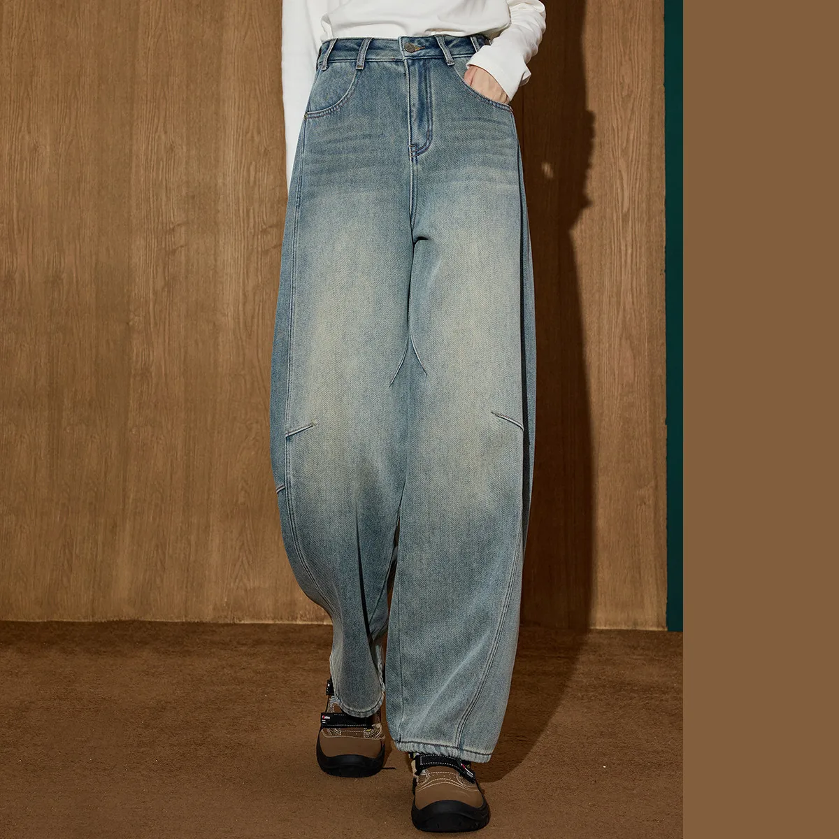 Coolhut Design, потертые женские джинсы, зимние широкие брюки с высокой талией, джинсовая подкладка на флисовой подкладке в стиле гранж, ретро, утягивающий крой
Coolhut Design, потертые женские джинсы, зимние широкие брюки с высокой талией, джинсовая подкладка на флисовой подкладке в стиле гранж, ретро, утягивающий крой