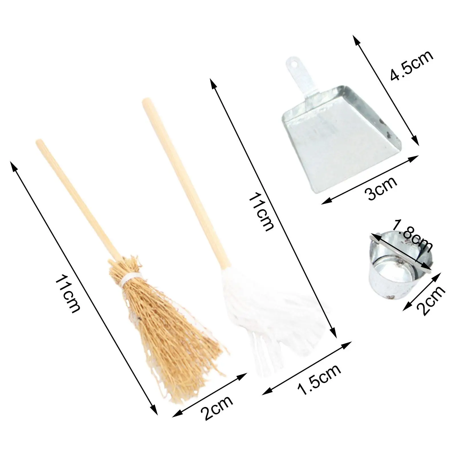 Miniature Dollhouse Cleaning Set 1/12 Furniture Accessories Decorations Play House Kids Pretend Play Toy for Garden Housework
Miniature Dollhouse Cleaning Set 1/12 Furniture Accessories Decorations Play House Kids Pretend Play Toy for Garden Housework