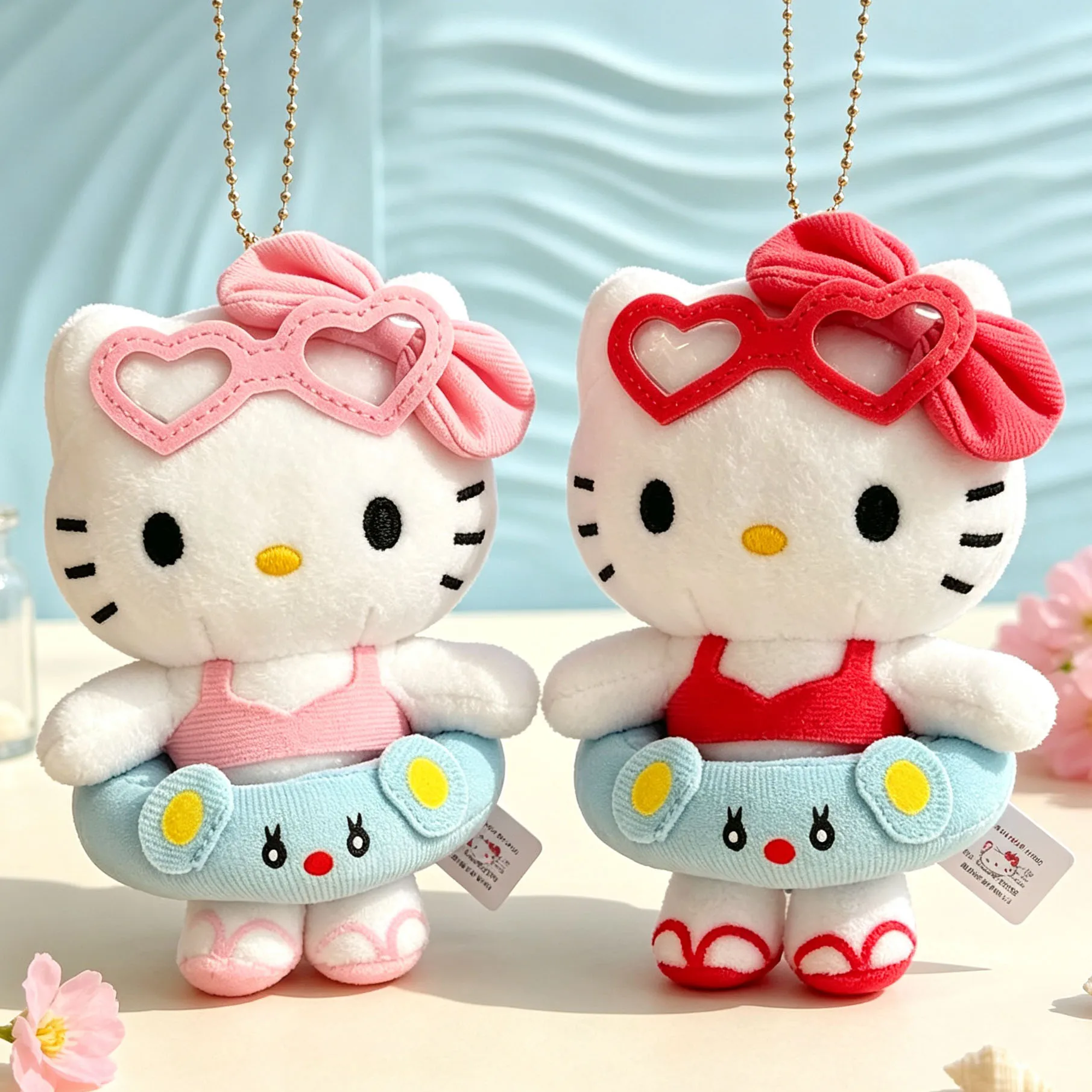 Hello Kitty Summer Swimming Plush Keychain Cute Heart shaped Sunglasses Cartoon Doll Pendant Daily Backpack Decoration
Hello Kitty Summer Swimming Plush Keychain Cute Heart shaped Sunglasses Cartoon Doll Pendant Daily Backpack Decoration