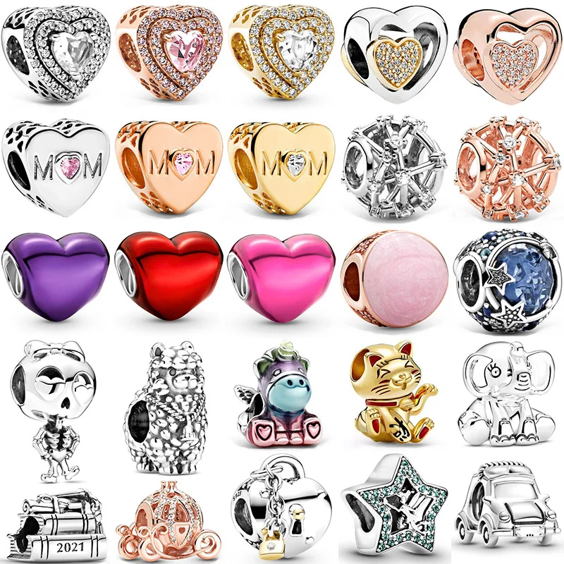 925 Sterling Silver Love Mom Heart Unicorn Lucky Cat FatTonny Beads Fit Original Dangle Charm Bracelet Women DIY Jewelry
925 Sterling Silver Love Mom Heart Unicorn Lucky Cat FatTonny Beads Fit Original Dangle Charm Bracelet Women DIY Jewelry