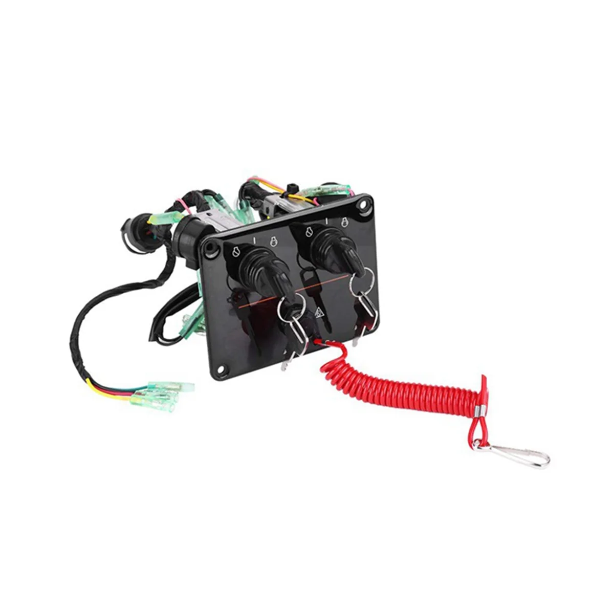Dual Engine Key Switch Panel, 12V Dual Key Switch Panel Assembly for Outboard Engine Yacht
Dual Engine Key Switch Panel, 12V Dual Key Switch Panel Assembly for Outboard Engine Yacht