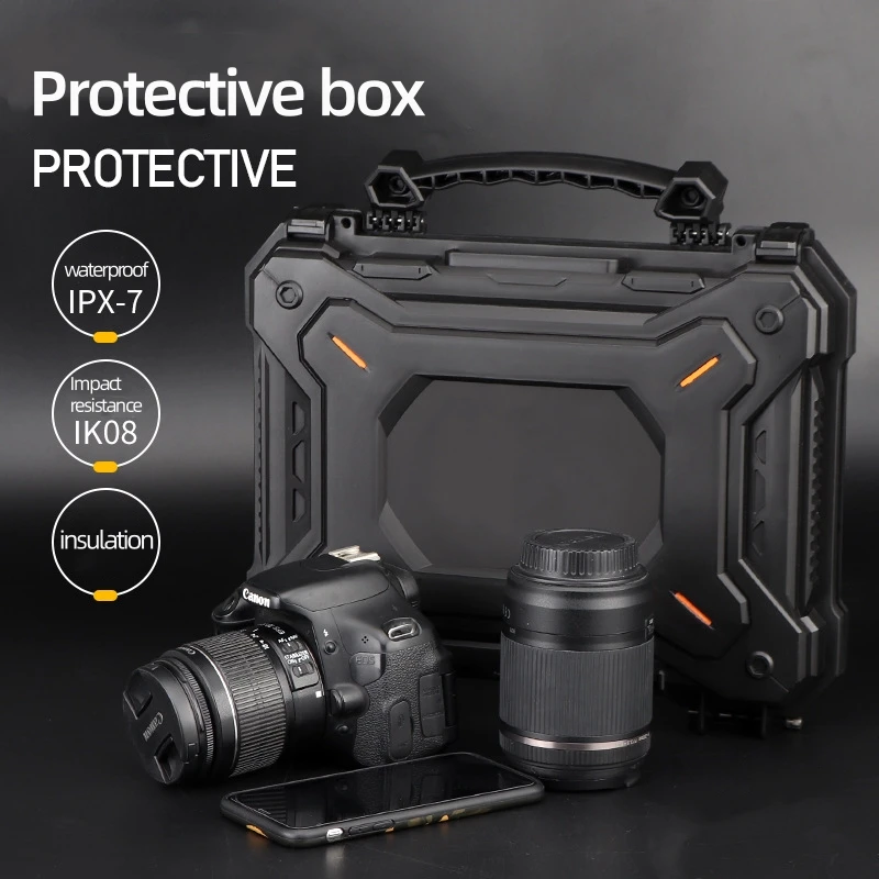 12.6 Inch Portable Safety Tool Box Hard Shell Foam Pad Waterproof and Shock Resistant Storage Box Drone Camera Unsulated Storage
12.6 Inch Portable Safety Tool Box Hard Shell Foam Pad Waterproof and Shock Resistant Storage Box Drone Camera Unsulated Storage