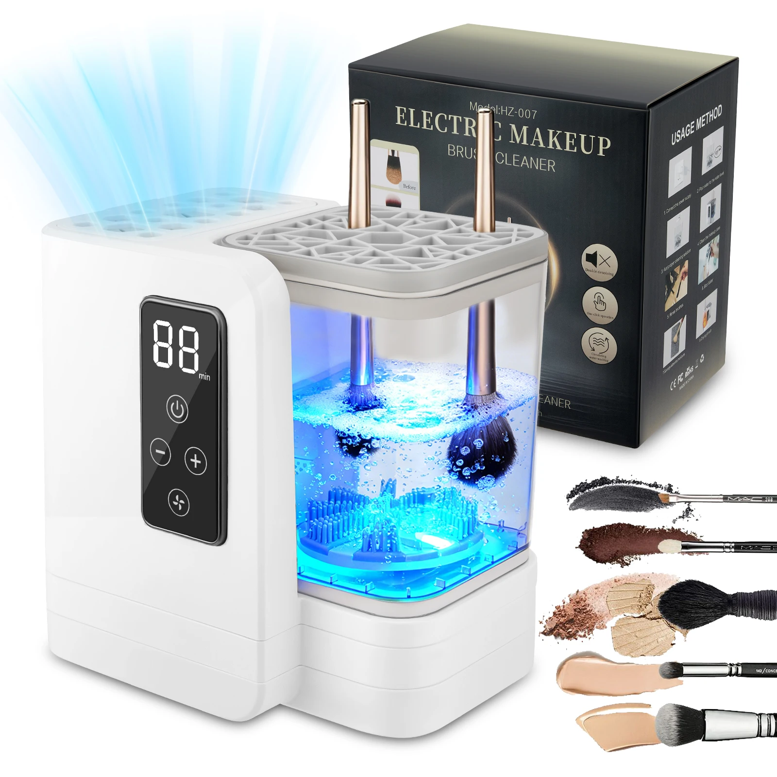 Электрическая машина для чистки кистей для макияжа 5 в 1, очиститель косметических кистей с функцией горячего сушки, USB-инструмент для чистки косметических кистей
Электрическая машина для чистки кистей для макияжа 5 в 1, очиститель косметических кистей с функцией горячего сушки, USB-инструмент для чистки косметических кистей