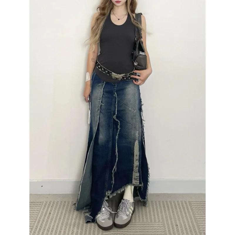 Hairy Fringe Denim Skirt for Children in Summer 2025, Thin, Retro Spicy Girl Irregular Long Skirt
Hairy Fringe Denim Skirt for Children in Summer 2025, Thin, Retro Spicy Girl Irregular Long Skirt
