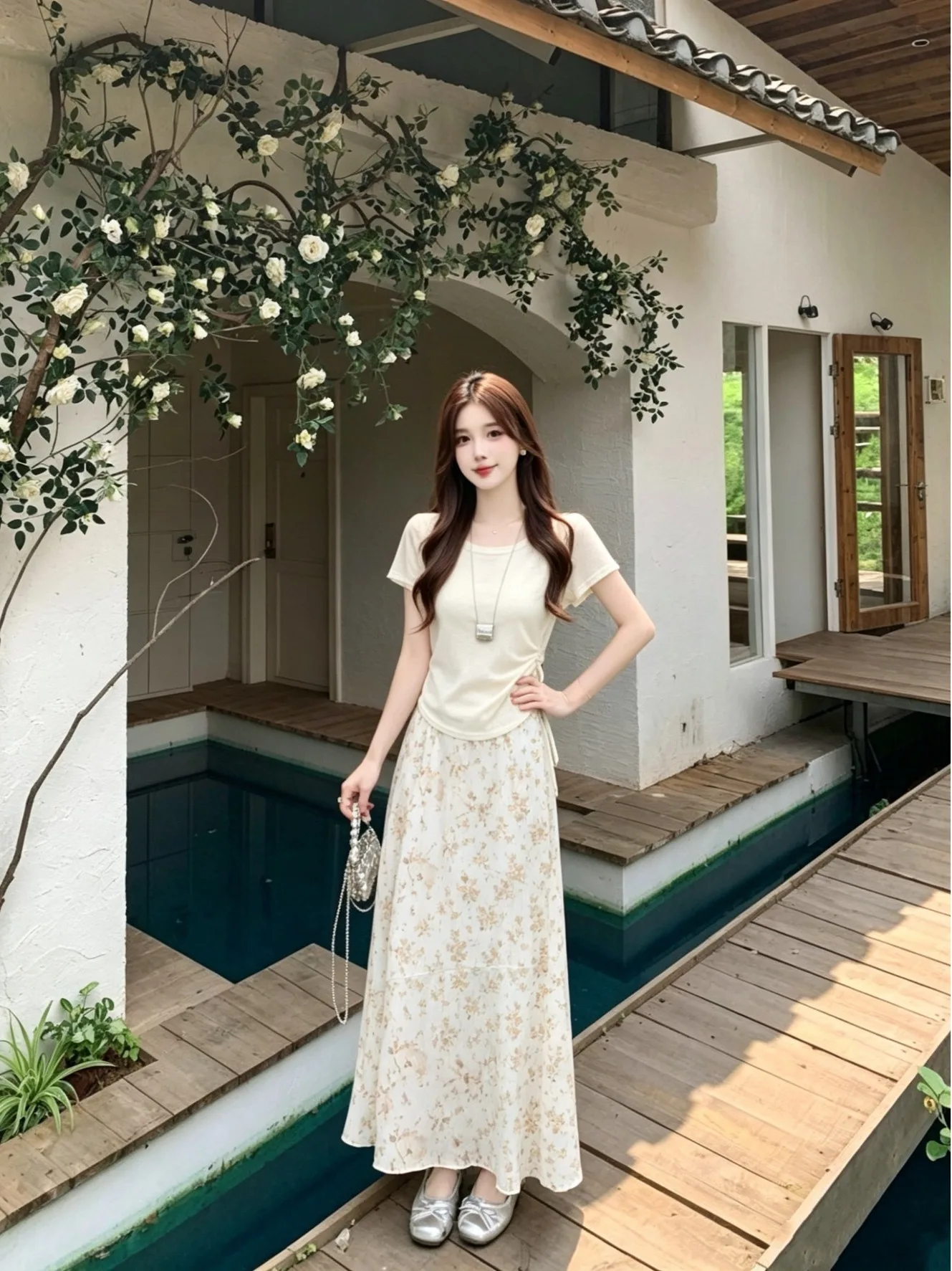 plus Size Casual Floral Print Short Sleeve Drawstring High Waist A-Line Skirt Top Bottom Set Summer New Design Korean Style
plus Size Casual Floral Print Short Sleeve Drawstring High Waist A-Line Skirt Top Bottom Set Summer New Design Korean Style