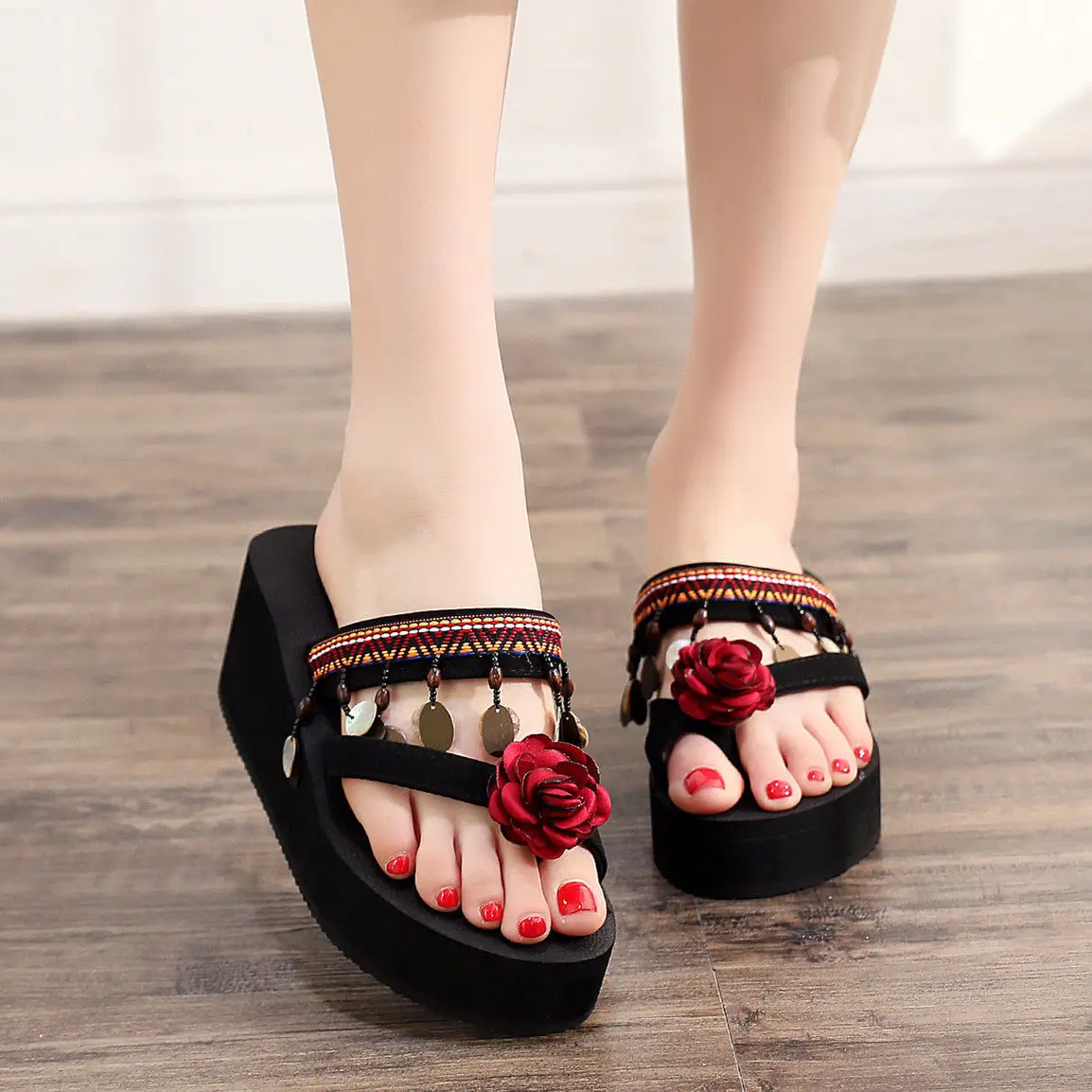 Thick on Beach Women's Flip Flops Slippers and Ladies Sandals Platform Black Shoes Flowers 39 2025 Trend Designer Luxury Slides
Thick on Beach Women's Flip Flops Slippers and Ladies Sandals Platform Black Shoes Flowers 39 2025 Trend Designer Luxury Slides
