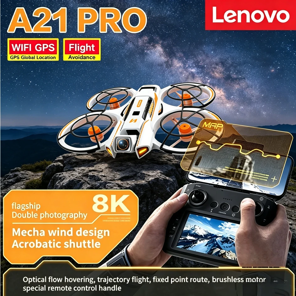 Lenovo A21Pro 8K Drone GPS Professional Aerial Photography Remote Control Aircraft 5G HD Camera Quadcopter Toys UAV 2026New
Lenovo A21Pro 8K Drone GPS Professional Aerial Photography Remote Control Aircraft 5G HD Camera Quadcopter Toys UAV 2026New