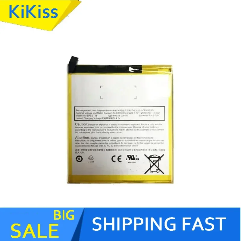 For Amazon Fire 7 7th Gen 2017 58-000177 GB-S10-308594-060L, ST18/ST18C 2980mAh Laptop Battery
For Amazon Fire 7 7th Gen 2017 58-000177 GB-S10-308594-060L, ST18/ST18C 2980mAh Laptop Battery