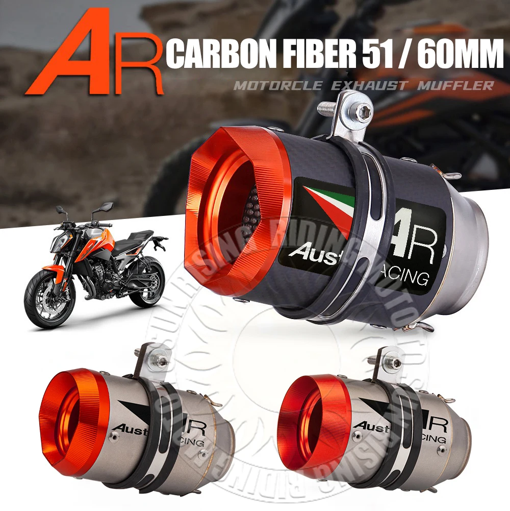 Orange Tip 51mm 60mm Carbon AR Motorcycle Exhaust Muffler Tail Pipe For Kawasaki Honda Yamaha KTM Bmw Suzuki CFmotor Etc Escape
Orange Tip 51mm 60mm Carbon AR Motorcycle Exhaust Muffler Tail Pipe For Kawasaki Honda Yamaha KTM Bmw Suzuki CFmotor Etc Escape