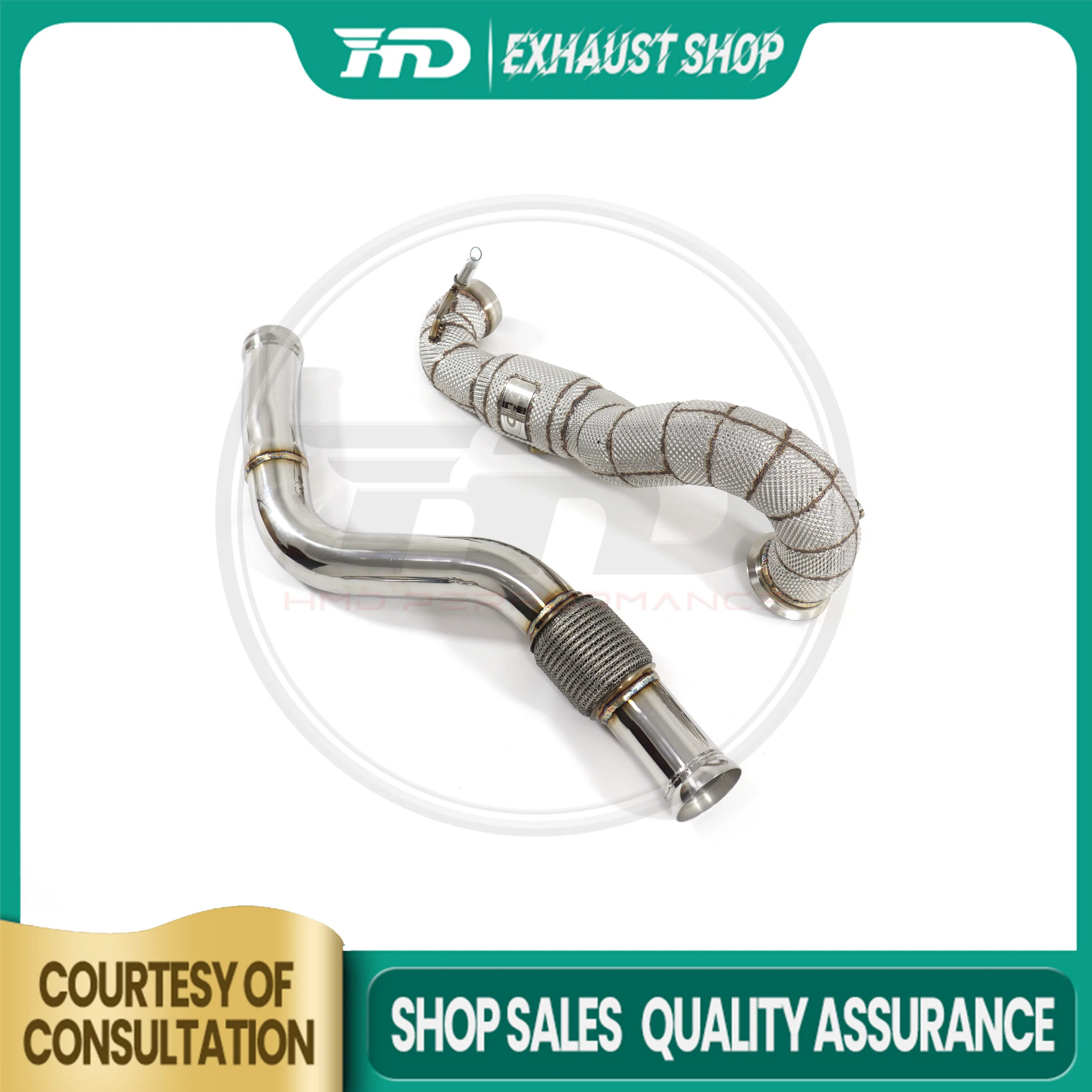 HMD Downpipe for Mercedes Benz AMG A45 CLA45 GLA45 W176 Exhaust System Stainless Steel Performance Catalytic Heat shield
HMD Downpipe for Mercedes Benz AMG A45 CLA45 GLA45 W176 Exhaust System Stainless Steel Performance Catalytic Heat shield