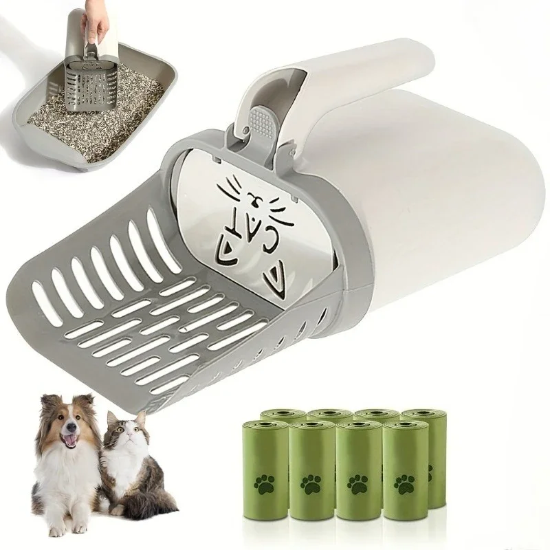 Large-Capacity Integrated Cat Litter Spatula Set with Garbage Bag - Easy Cleaning Tool for Cat Litter Box
Large-Capacity Integrated Cat Litter Spatula Set with Garbage Bag - Easy Cleaning Tool for Cat Litter Box