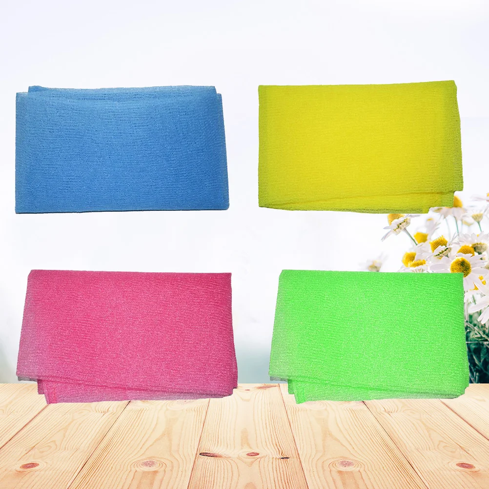 4pcs Exfoliating Bath Towel Back Rubbing Scrubber Nylon Wash Cloth in Assorted Color(Yellow, Green, Blue and )
4pcs Exfoliating Bath Towel Back Rubbing Scrubber Nylon Wash Cloth in Assorted Color(Yellow, Green, Blue and )