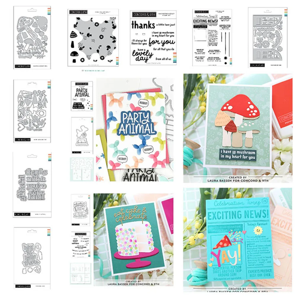 New Silicone Stamps Mushroom Party Animal the Cake Autumn Inlay Cutting Dies Happy Headlines DIY Scrapbooking Diary Card Stencil
New Silicone Stamps Mushroom Party Animal the Cake Autumn Inlay Cutting Dies Happy Headlines DIY Scrapbooking Diary Card Stencil