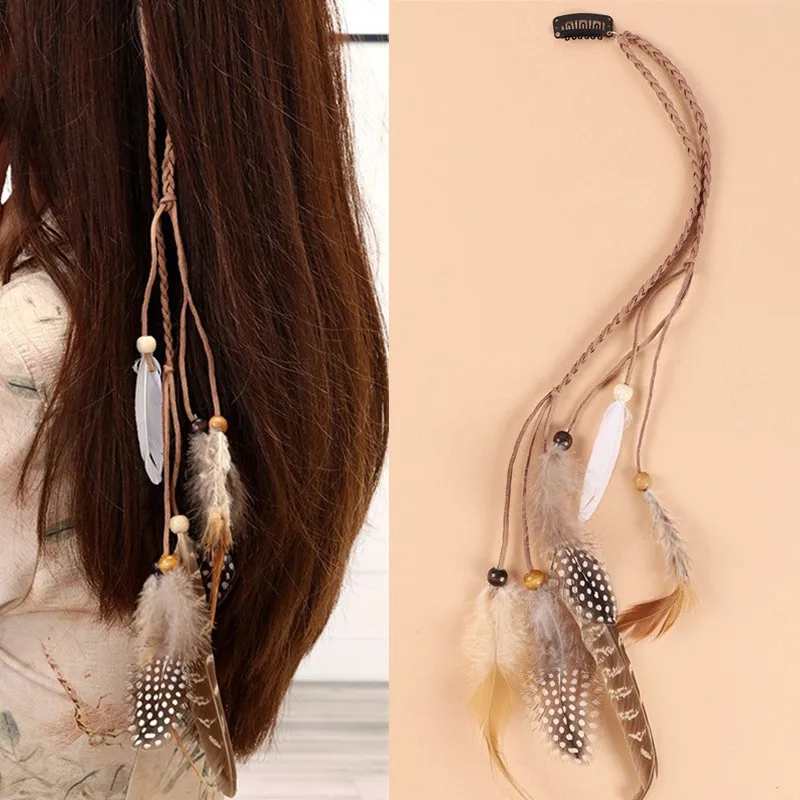 Boho Loc Jewelry Duckbill Clips Long Feather Hair Ties Tribal Beaded Ropes Festival Hair Accessories 
Boho Loc Jewelry Duckbill Clips Long Feather Hair Ties Tribal Beaded Ropes Festival Hair Accessories