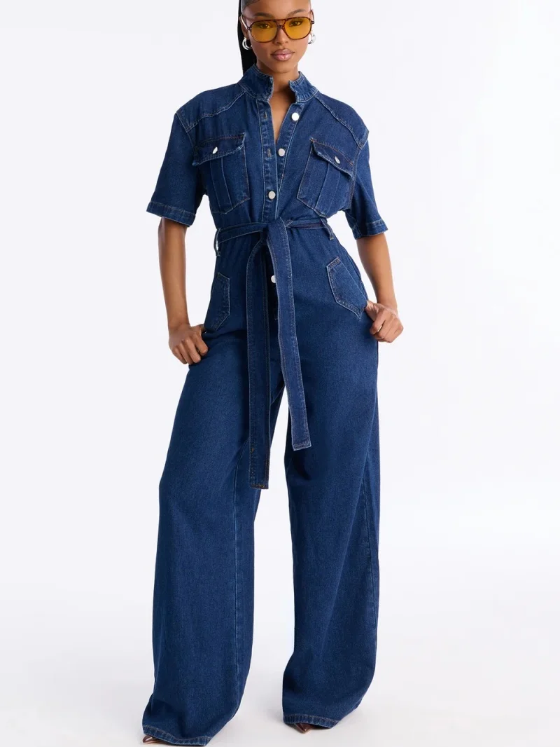 Fashion Denim Jumpsuits Summer Clothing Women 2026 Short Sleeve Button Up Wide Leg Jeans Rompers Playsuits One Pieces Overalls
Fashion Denim Jumpsuits Summer Clothing Women 2026 Short Sleeve Button Up Wide Leg Jeans Rompers Playsuits One Pieces Overalls