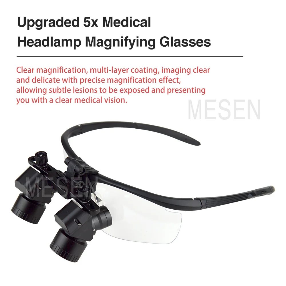 Dental Magnifier, 5X Binocular Medical Headlamp, Surgical Laboratory Medical Surgical Headgear Magnifier
Dental Magnifier, 5X Binocular Medical Headlamp, Surgical Laboratory Medical Surgical Headgear Magnifier