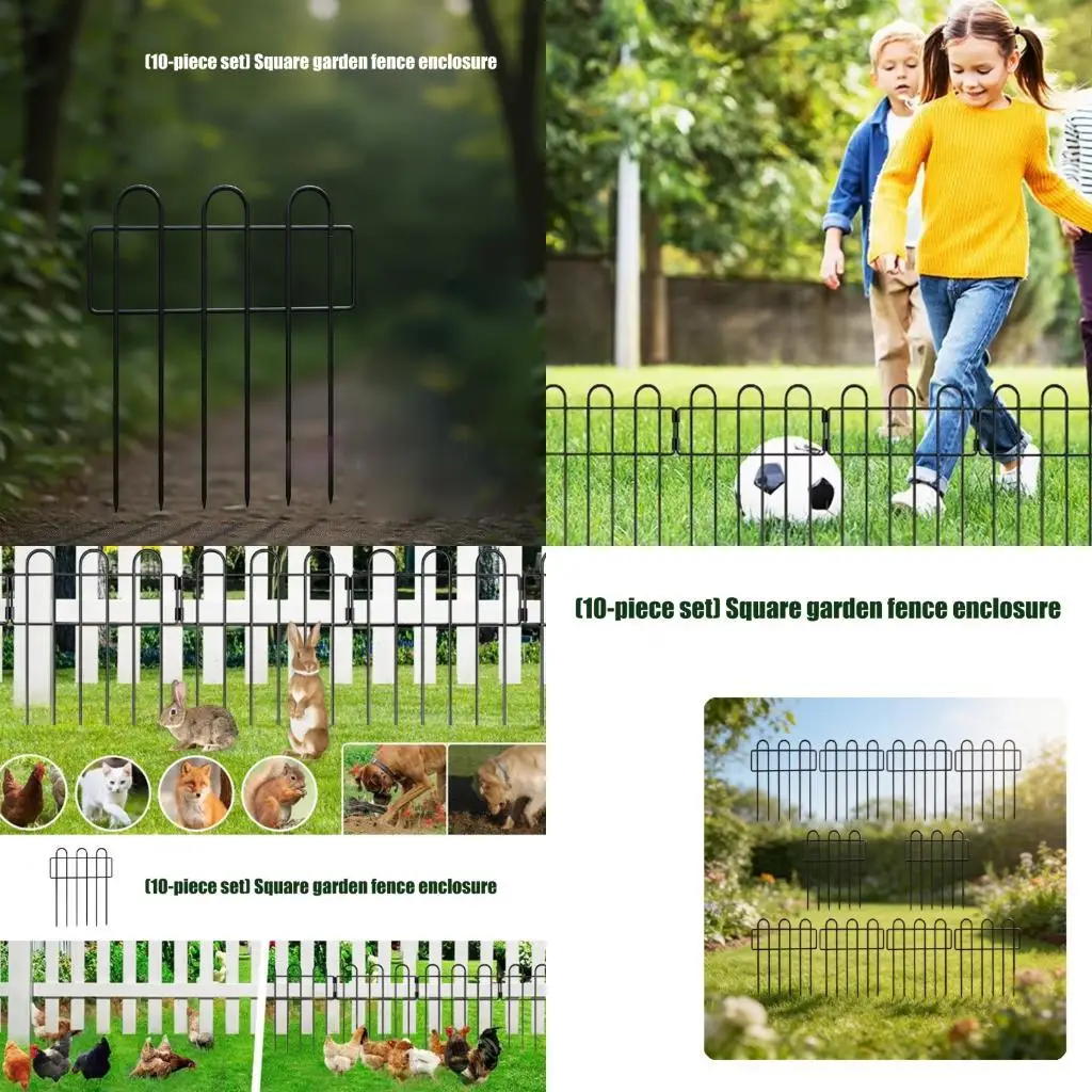 10Pcs Metal Garden Fences 13x24Inch Square Flower Edging Wire Border Panel Fencing Animal Barrier Fence for Patio Yard D2RD
10Pcs Metal Garden Fences 13x24Inch Square Flower Edging Wire Border Panel Fencing Animal Barrier Fence for Patio Yard D2RD