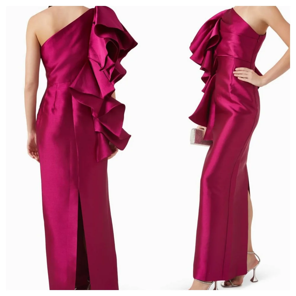 Customized Classic Satin Evening Dress Temperament One Shoulder Sleeveless Party Dress Fashion Floor Length Celebrity Gowns
Customized Classic Satin Evening Dress Temperament One Shoulder Sleeveless Party Dress Fashion Floor Length Celebrity Gowns