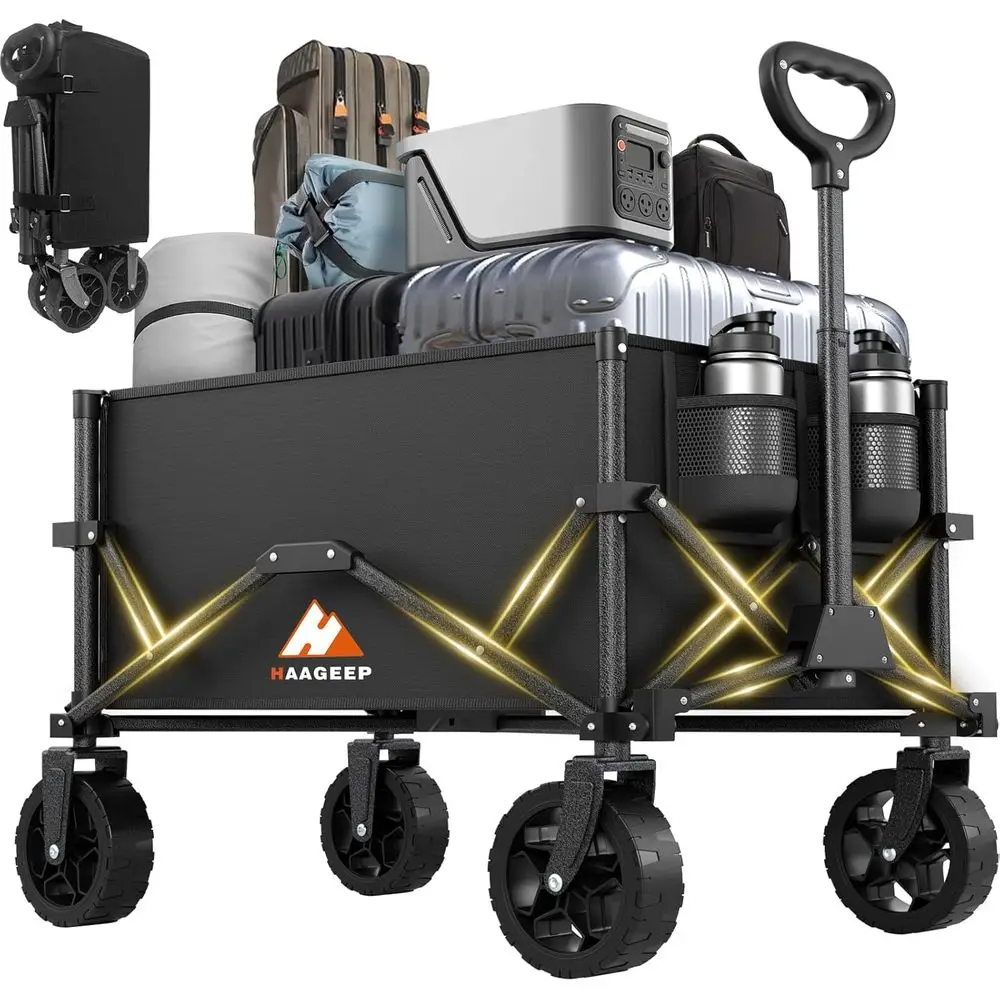 Collapsible Wagon with Wheels, Portable Utility Cart for Groceries, Sports, Garden, and Shopping
Collapsible Wagon with Wheels, Portable Utility Cart for Groceries, Sports, Garden, and Shopping