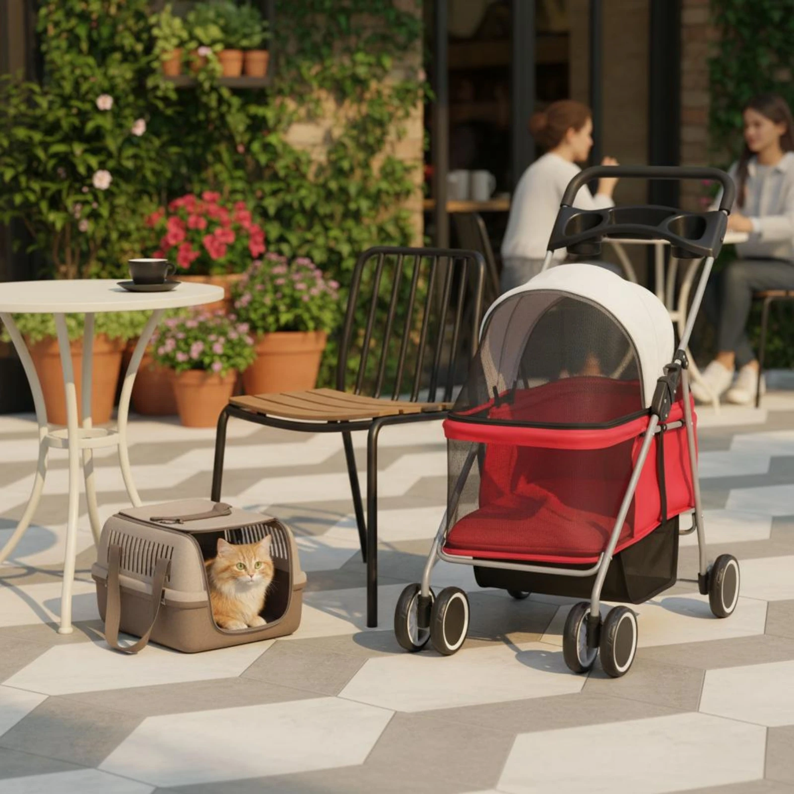 Foldable Pet Stroller Zippered Mesh Pet Stroller for Outdoor Transport
Foldable Pet Stroller Zippered Mesh Pet Stroller for Outdoor Transport